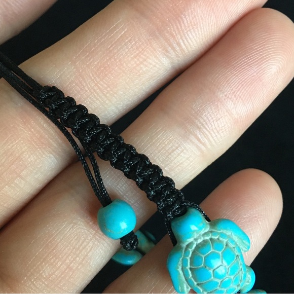 Faux Turquoise Blue Fashion Jewelry Turtle Bracelet - Picture 5 of 6